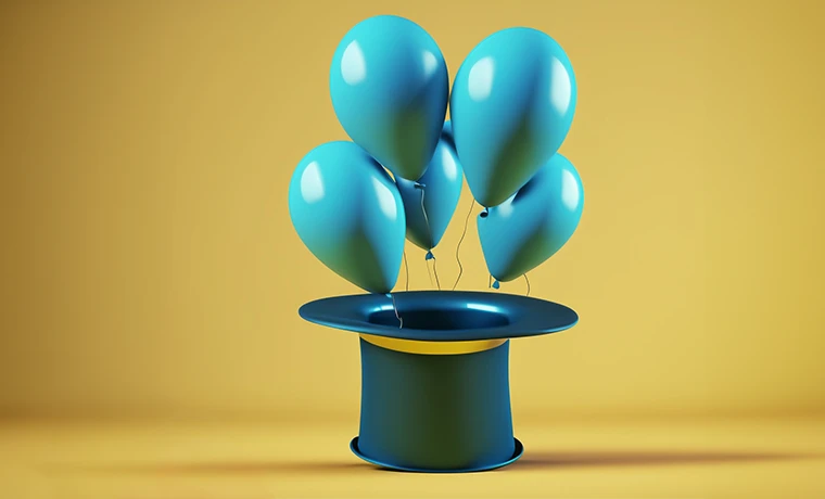 illustration chapeau avec des ballons agence édition print